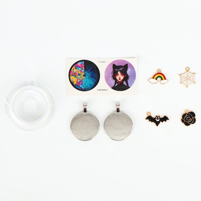 Набор для творчества &laquo;Cоздай украшение. Мрачные истории&raquo;, браслеты, кольца, бусы, 5 шармов. 6 видов бусин, наклейки, 5+