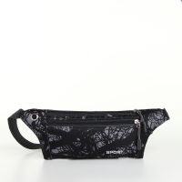 Поясная сумка на молнии, наружный карман, разъем для USB, цвет чёрный Поясная сумка на молнии, наружный карман, разъем для USB, цвет чёрный