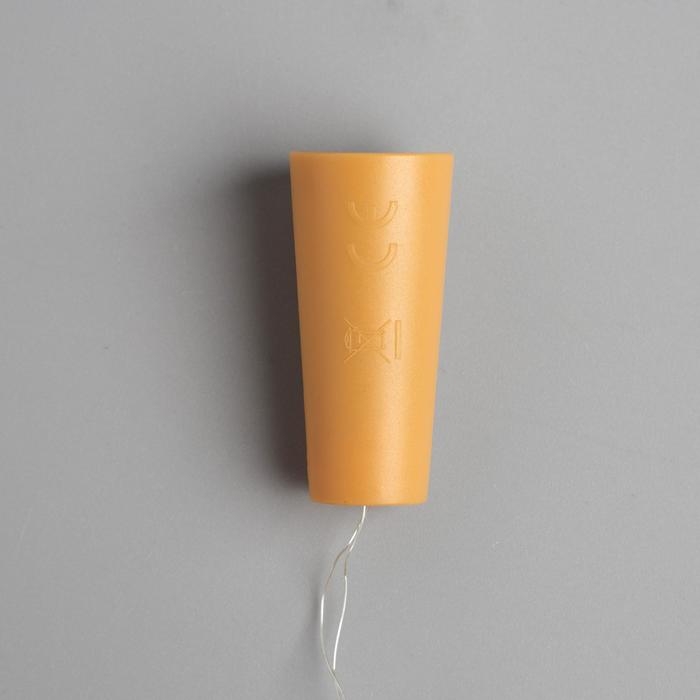 Гирлянда &laquo;Нить&raquo; 1 м роса с пробкой, IP20, серебристая нить, 10 LED, батарейки LR44х3 (в комплекте), свечение тёплое белое