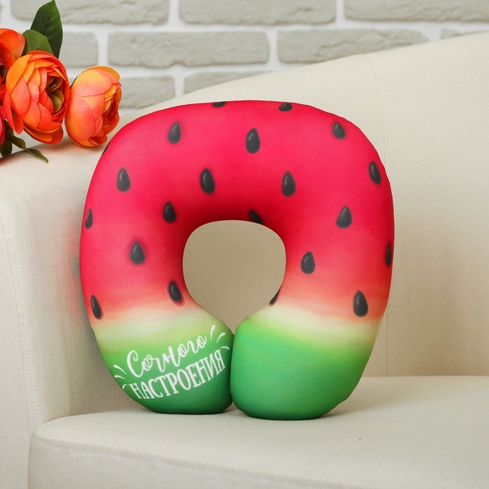 Подушка для путешествий антистресс &laquo;Арбуз&raquo;
