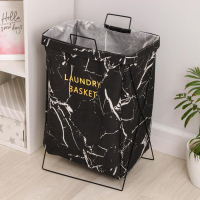 Корзина для белья Доляна &laquo;Монро&raquo;, 40&times;26&times;50 см, цвет чёрный