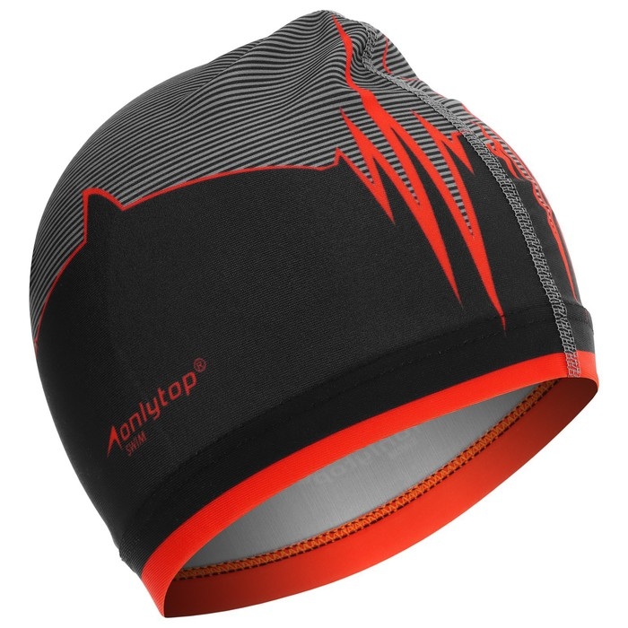 Шапочка для плавания взрослая ONLYTOP &laquo;Акула&raquo;, тканевая, обхват 54-60 см