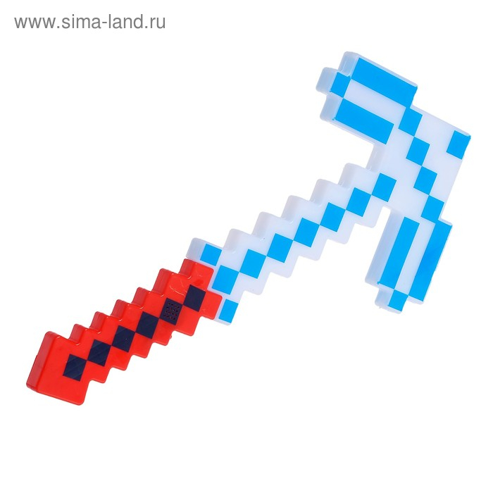 Кирка «Крафт», световые и звуковые эффекты, работает от батареек, цвета МИКС Кирка «Крафт», световые и звуковые эффекты, работает от батареек, цвета МИКС