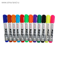 Набор маркеров для магнитно-маркерной доски, 3 мм, 12 цветов Набор маркеров для магнитно-маркерной доски, 3 мм, 12 цветов