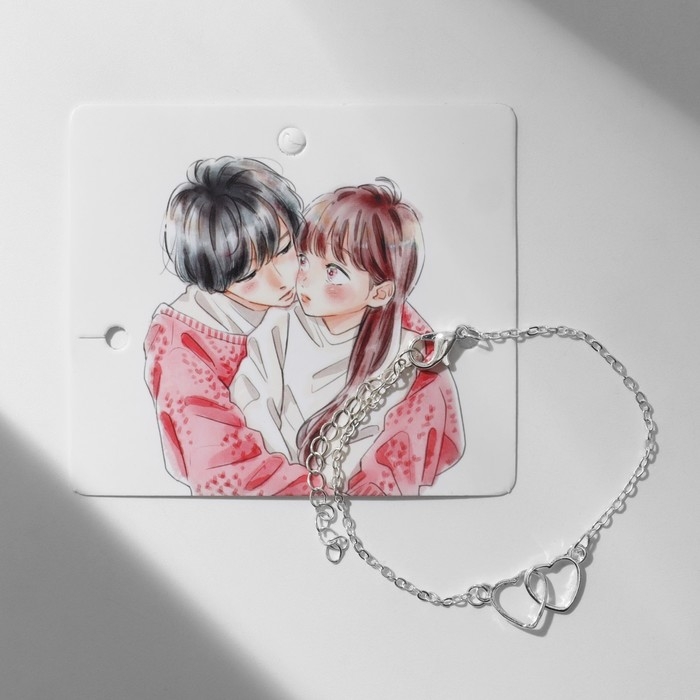 Браслет &laquo;Сердце&raquo; вечная любовь, цвет серебро