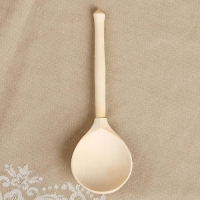 Ложка полубаская, без росписи, фрезерная, 19&times;6 см