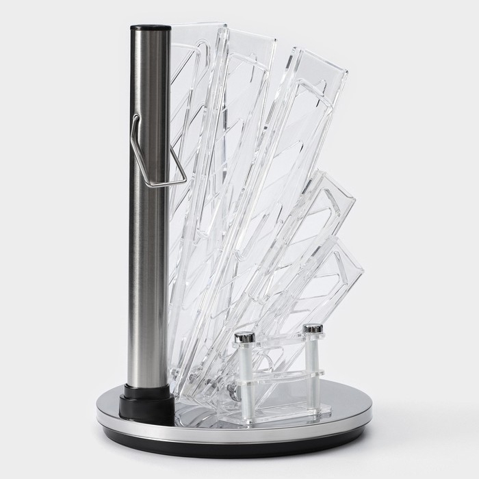 Набор ножей кухонных на подставке Доляна Sparkle, 7 предметов: 5 ножей, мусат и ножницы Набор ножей кухонных на подставке Доляна Sparkle, 7 предметов: 5 ножей, мусат и ножницы