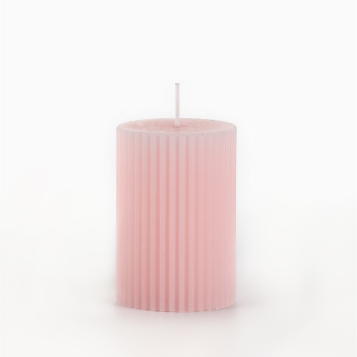 Свеча новогодняя столбик интерьерная &laquo;Новый год: Чудесного нового года&raquo;, аромат роза, 7,5 х 5 см