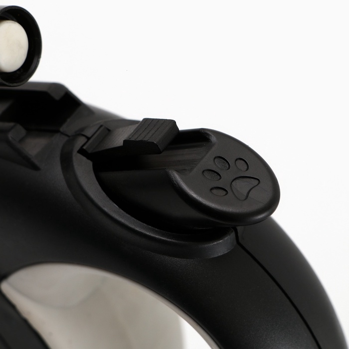 Рулетка &laquo;Косточка&raquo; с фонарем и отсеком для пакетов, 4,5 м, вес животного до 20 кг, черная