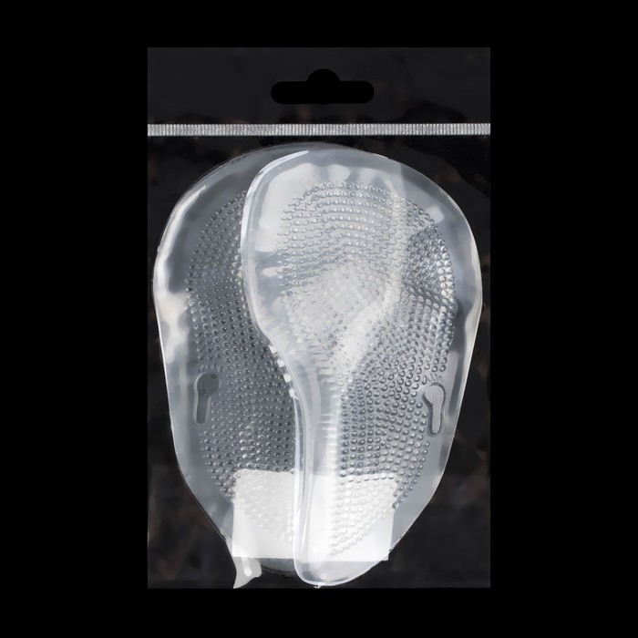 Полустельки для обуви, на клеевой основе, силиконовые, 12,5 &times; 6,4 см, пара, цвет прозрачный