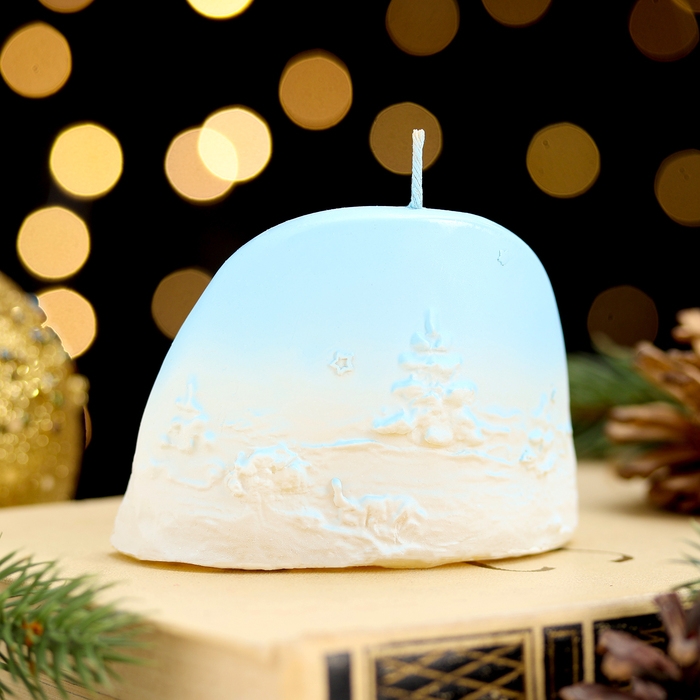 Новый год Символ года Свеча фигурная "Змея с голубым небом"