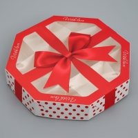 Коробка кондитерская складная, упаковка &laquo;Бантик&raquo;, 29 х 29 х 5 см