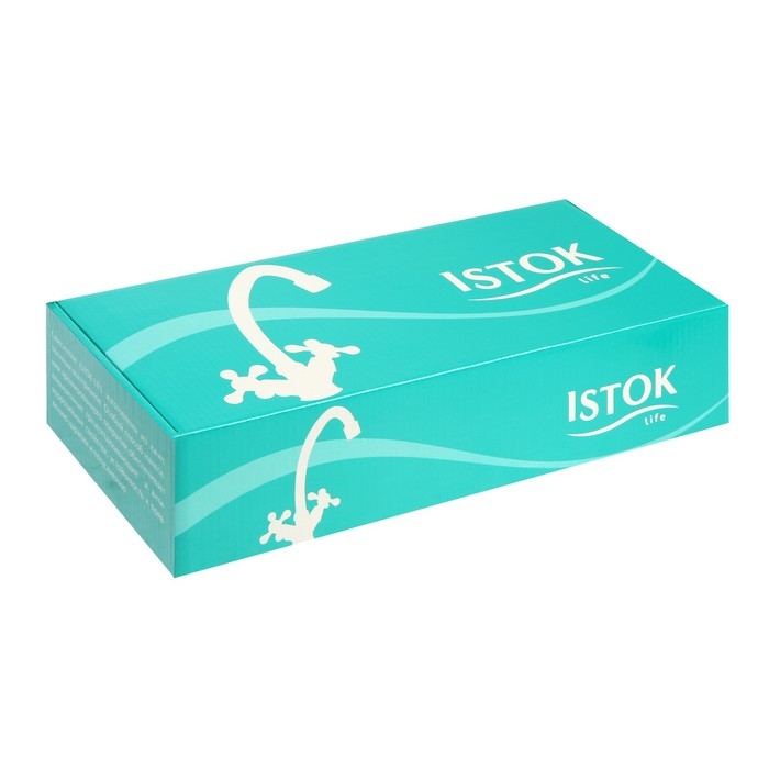 Смеситель для ванны Istok life Standard 0402.417, двухвентильный, с длинным изливом, хром