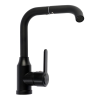 Смеситель для кухни ZEIN Z3702, однорычажный, поворотный излив высотой 20 см, черный Смеситель для кухни ZEIN Z3702, однорычажный, поворотный излив высотой 20 см, черный