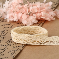 Кружево вязаное, 20 мм &times; 15 &plusmn; 1 м, цвет бежевый