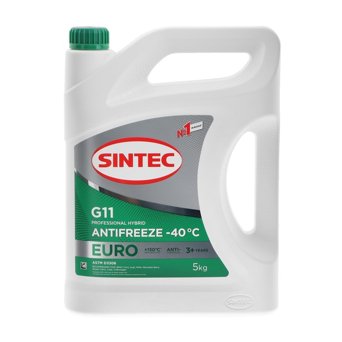 Антифриз Sintec Euro, зеленый G-11, 5 кг Антифриз Sintec Euro, зеленый G-11, 5 кг