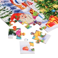 Новый год! Пазл &laquo;Дед Мороз и гномики&raquo;, 60 элементов