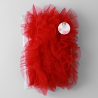 Рюш однослойный, 50 мм, 9 &plusmn; 0,5 м, цвет красный