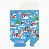 Коробка подарочная новогодняя складная &laquo;Снеговик&raquo;, 15 х 7 х 22 см, Новый год