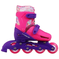 Набор: коньки детские раздвижные Snow Cat, с роликовой платформой, защита, р. 30-33