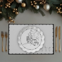 Салфетки новогодние на стол Доляна &laquo;Волшебная сказка&raquo;, 4 шт, сервировочная, 45&times;30 см