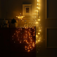 Гирлянда «Конский хвост» 20 нитей по 2 м, IP20, серебристая нить, 400 LED, свечение тёплое белое, 12 В Гирлянда «Конский хвост» 20 нитей по 2 м, IP20, серебристая нить, 400 LED, свечение тёплое белое, 12 В