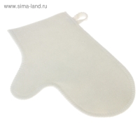 Набор банный "Мужской" портфель 5 предметов, белый, с вышивкой