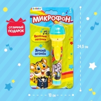 Микрофон музыкальный &laquo;Пой со мной&raquo;, свет, звук, работает от батареек