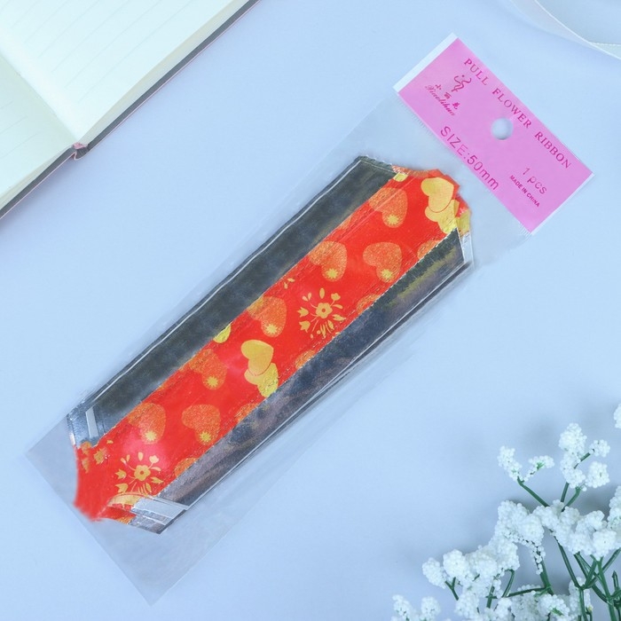 Бант-шар №5, &laquo;Воздушные сердца&raquo;, красный