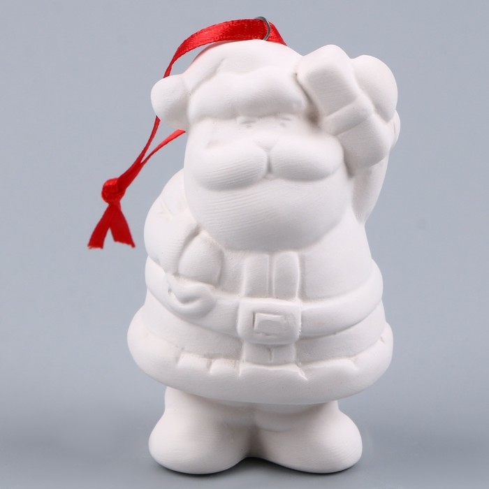 Набор ёлочных украшений под раскраску &laquo;Волшебный&raquo;, 4 шт., с подвесом, кисть