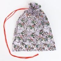 Новый год! Мешок подарочный «Снеговики с ёлками», р. 45 × 35 см, органза Новый год! Мешок подарочный «Снеговики с ёлками», р. 45 × 35 см, органза