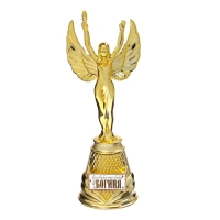 Кубок наградная фигура Ника &laquo;Богиня&raquo;, пластик, золото, 19,5 х 7,3 см