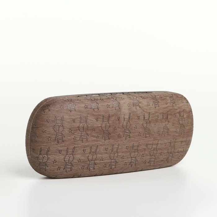 Футляр для очков на хлопушке «Выбражулька», длина 16 см, цвет коричневый Футляр для очков на хлопушке «Выбражулька», длина 16 см, цвет коричневый