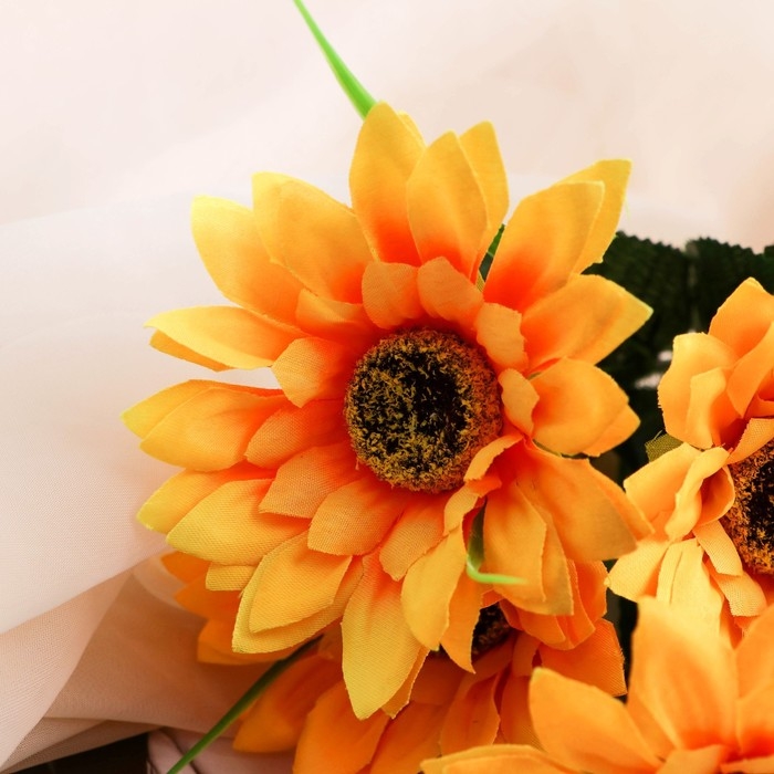 Букет Букет "Подсолнух премиум" 9х29 см, жёлтый