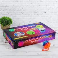 Мяч &laquo;Ёжик&raquo;, световой, с пищалкой, 6,5 см, цвета МИКС