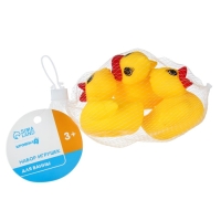 Набор резиновых игрушек для ванны &laquo;Уточки&raquo;, 6,5 см, с пищалкой, 3 шт., Крошка Я