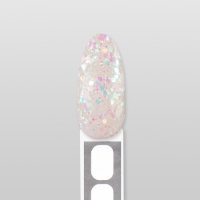 Полигель для наращивания &laquo;GLITTER&raquo;, 3-х фазный, 30 мл, LED/UV