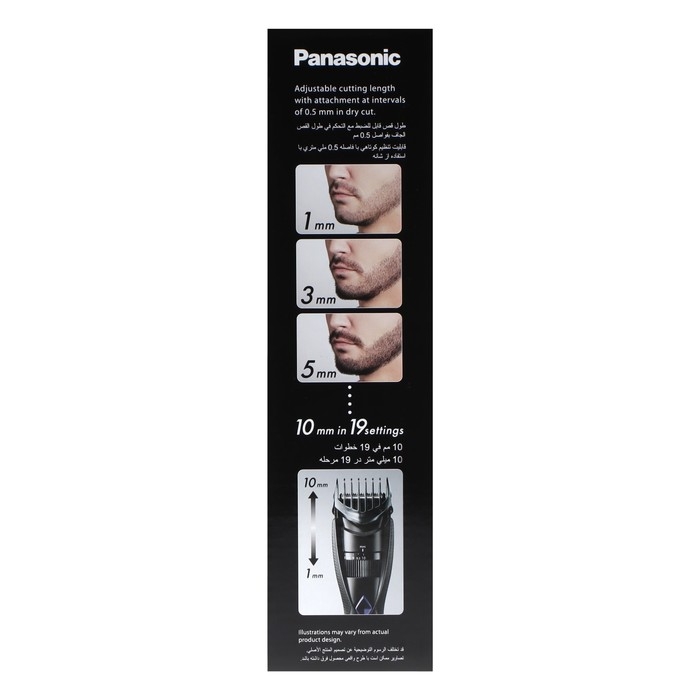 Триммер для волос PANASONIC ER-GB37-K451, 1-10 мм, АКБ Триммер для волос PANASONIC ER-GB37-K451, 1-10 мм, АКБ
