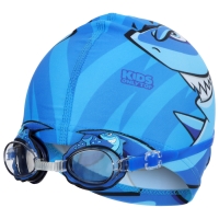 Набор для плавания детский ONLYTOP Swim &laquo;Акула&raquo;: очки+шапочка, обхват 46-52