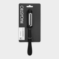 Овощечистка Magistro Vantablack, 18,5&times;2 см, многофункциональная, цвет чёрный