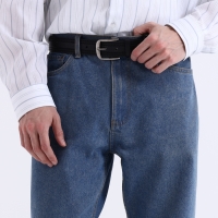 Ремень мужской &laquo;Великан&raquo;, ширина 4 см, винт, пряжка металл, цвет чёрный