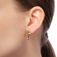 Серьги металл «Таяние» капли, цвет золото Серьги металл «Таяние» капли, цвет золото