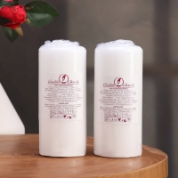 Свеча цилиндр, 5х11,5 см, набор 2 шт, белая