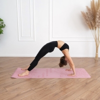 Коврик для йоги Sangh &laquo;Будда&raquo;, 183х61х0,6 см, цвет пастельный розовый