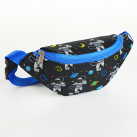 Сумка поясная детская на молнии, цвет чёрный Сумка поясная детская на молнии, цвет чёрный