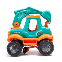 Трактор &laquo;Стройка&raquo;, подвижные детали, свет и звук, работает от батареек, цвет бирюзовый