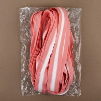 Тесьма трикотажная лампас 30 мм, 9,1 ± 0,5 м, цвет розовый/белый Тесьма трикотажная лампас 30 мм, 9,1 ± 0,5 м, цвет розовый/белый