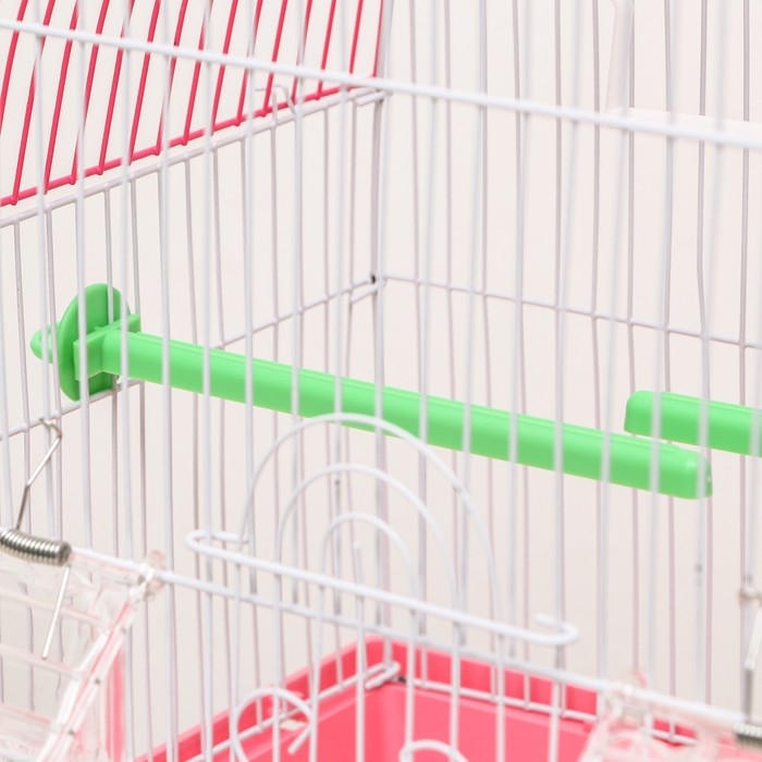 Клетка для птицукомплектованная Bd-1/3c, 30 х 23 х 39 см, розовая
