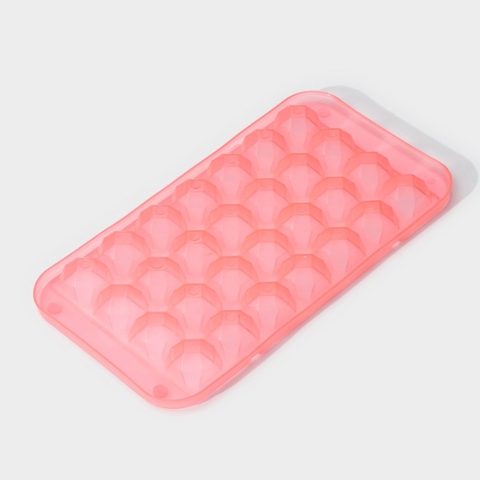 Форма для льда &laquo;Сапфир&raquo;, 28 ячеек, 24&times;12,7&times;2 см, цвет МИКС