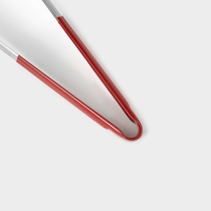 Щипцы кухонные Доляна &laquo;Яркость&raquo;, 201 сталь, 34&times;4,5 см, цвет красный